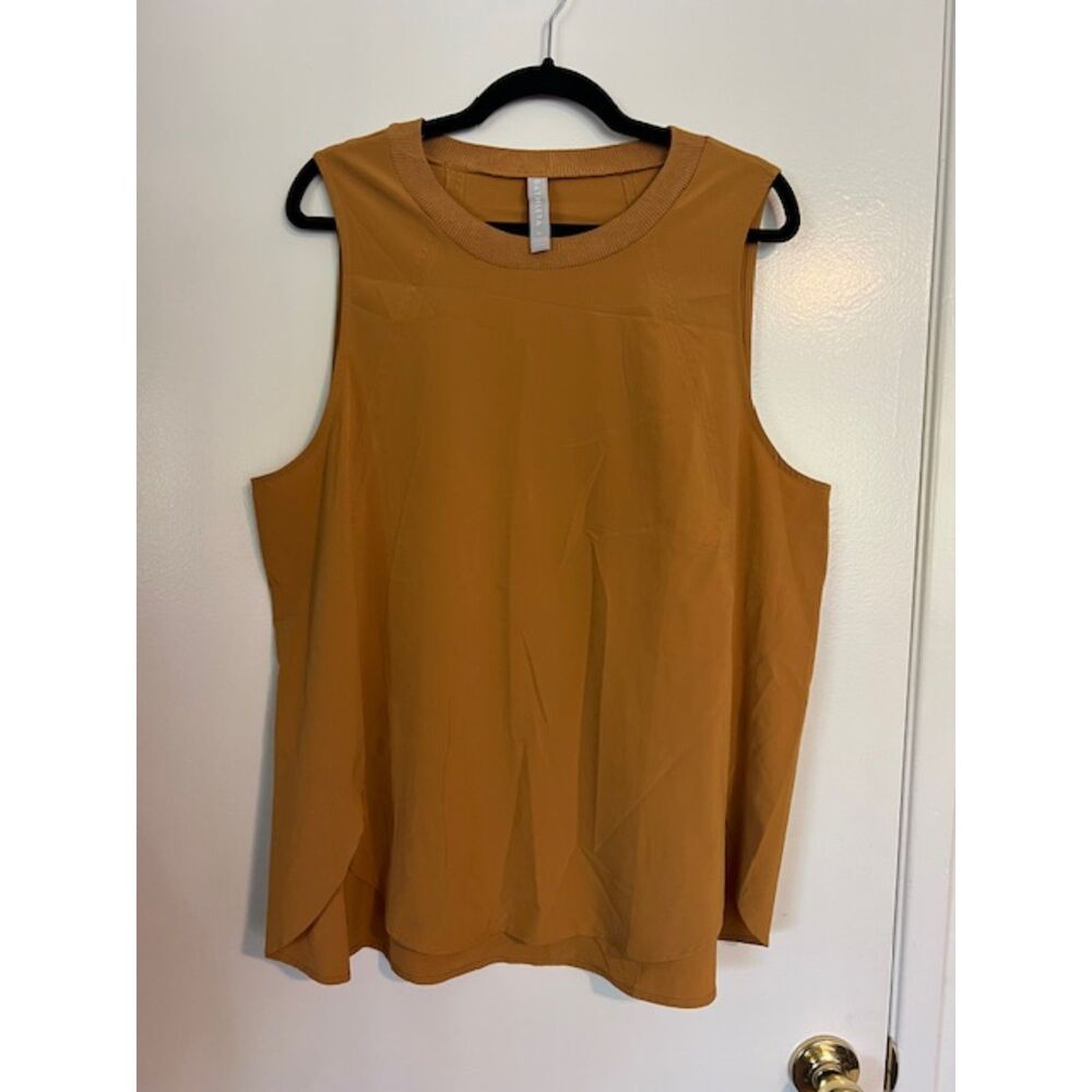 Athleta Mustard Lightweight Sleeveless Tank Top 14